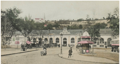 La gare d'Agen au XIXe siècle - Vue prise du Boulevard Carnot