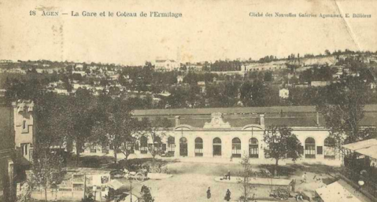 La gare d'Agen au 19ème siècle