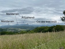 Le paysage depuis le piémont Basque